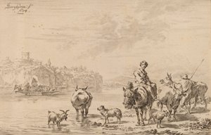 Öszvéren ülő nő, 1769.