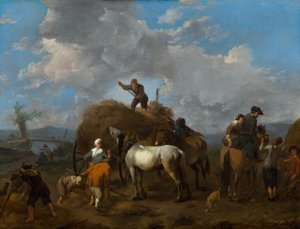 Holland: A széna betakarítása alkotó: Johannes Lingelbach