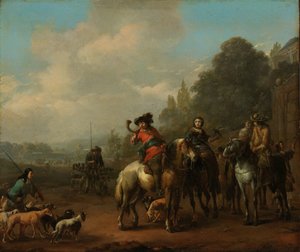 A visszatérés a vadászatból alkotó: Johannes Lingelbach