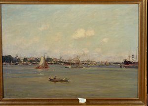 Kikötő Rotterdamban