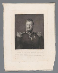 David Hendricus, báró Chassé altábornagy, az antwerpeni fellegvár és Őfelsége haditengerészeti erőinek főparancsnoka a Keleti Scheldten (cím a tárgyon) alkotó: Johannes Philippus Lange