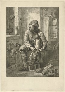 Az ember bekötözi a lábát alkotó: Johannes Schoenmakers