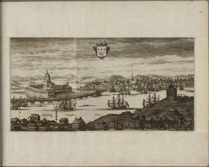 Vue de Vyborg (Oroszország) – Vyborg látképe, Aveelen, Johannes van den (1655-1727). Rézmetszet, 1667 és 1700 között. Nationalmuseum Stockholm alkotó: Johannes Van den Aveele