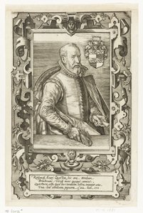 Jan van Brouckhoven, Rajna-vidék intézőjének portréja alkotó: Johannes Wierix (attributed to)