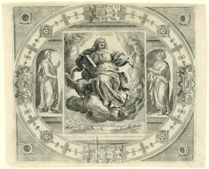 János evangélista S. Iohañis (cím a tárgyon) A négy evangélista (sorozat címe) alkotó: Johannes Wierix (rejected attribution)