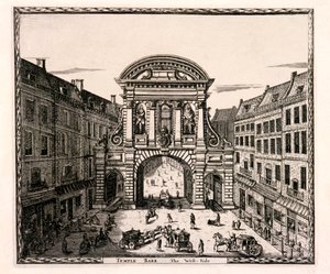 Temple Bar, London, 1700