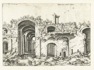 Harmadik nézet Diocletianus fürdőjéről Római romok, 1561 (sorozat címe)