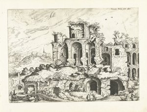 Harmadik nézet a Palatinus-domb romjairól Római romok, 1561 (sorozat címe)
