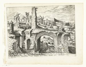 Kilátás a Colosseumra Római romok, 1561 (sorozat címe)