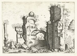 Kilátás a romokra, esetleg Caracalla fürdőjére Római romok, 1561 (sorozat címe)