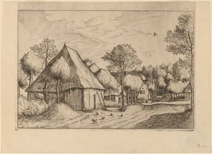 Tanyaudvar húzókúttal alkotó: Johannes van Doetechum, the Elder and Lucas