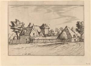 Tanyák az udvarban alkotó: Johannes van Doetechum, the Elder and Lucas