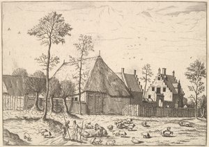 Bódé kunyhóval, A kis tájakból, 1559-61.