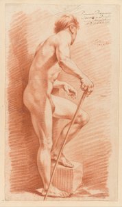 Álló férfi akt, oldalnézetben (1. díj 1773) alkotó: Johannes van Dregt
