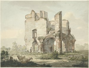 A Rijnsburgi apátság romjai alkotó: Johannes van Lexmond