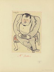Hilaire Belloc angol-francia író és történész karikatúrája (színes litho) alkotó: John  Doyle