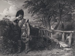 Illusztráció A katona visszatéréséhez, Robert Burns (metszet)
