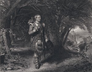 Illusztráció A katona visszatéréséhez, Robert Burns (metszet)