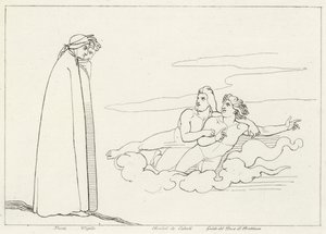 Beszélgetés Guido Di Brettinoroval, Purgatórium, 14. ének (metszet) alkotó: John (after) Flaxman