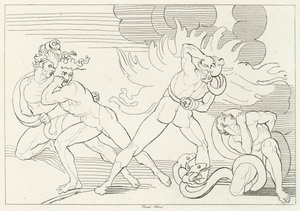 A tüzes kígyók, Inferno, 24. ének (metszet) alkotó: John (after) Flaxman