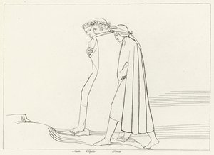 Találkozás Statiusszal, Purgatórium, 21. ének (metszet) alkotó: John (after) Flaxman