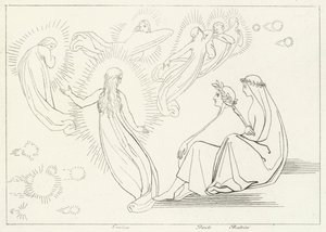 Cunissa visszatérése, Paradicsom, 9. ének (metszet) alkotó: John (after) Flaxman