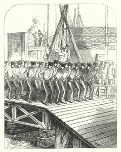 Sappers és bányászok dolgoznak a Crystal Palace helyén, a Hyde Parkban, Londonban, az 1851-es Nagy Kiállítás helyszínén (metszet)