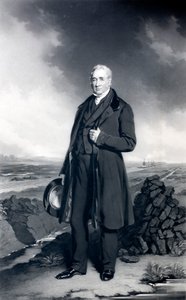 George Stephenson angol mérnök és vasúti úttörő (litho) alkotó: John (after) Lucas