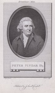 John Wolcot angol orvos és szatirikus, aki Peter Pindar néven írt (metszet)