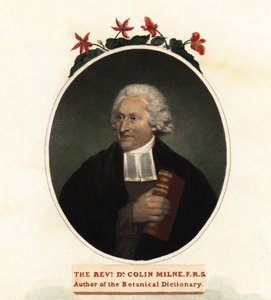 Colin Milne botanikus portréja.1806 (metszet) alkotó: John (after) Russell
