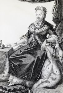 II. Katalin, született Sophie Friederike Auguste (1729-1796), Oroszország császárnéja, metszet alkotó: Walter Charles Mills
