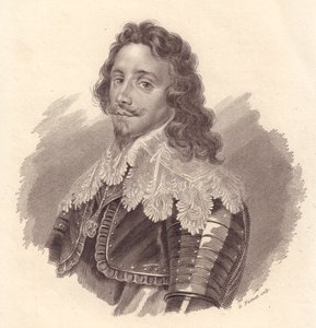 Savoyai Tamás Ferenc, carignanói herceg (1596-1656) portréja, G Fusinati rézmetszete Van Dick festményéből alkotó: Walter Charles Mills