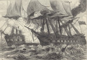 Tengeri csata (litho) alkotó: Walter Charles Mills