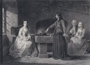 Illusztráció A kalózhoz, Sir Walter Scott (metszet)