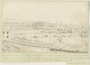 Burton-upon-Trent híd és város: tollrajz, 1817