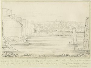 Burton-upon-Trent híd és város: tollrajz, nd [c 1817] (rajz)