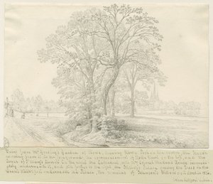 Lichfield – Kilátás a Stowe-medencére: tollrajz, nd [1826] (rajz) alkotó: John Allport