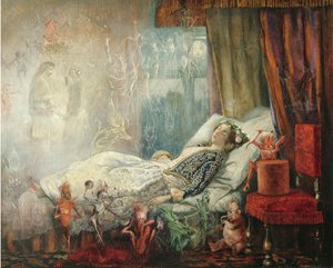 Álom az álarcos bál után alkotó: John Anster Fitzgerald