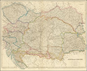 Az Osztrák Birodalom 1858-as térképe John Arrowsmith-től