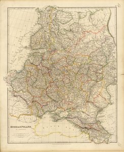 Oroszország és Lengyelország térképe, 1832.