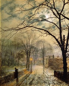 Holdfényes séta, Bonchurch, Wight-sziget, 1878 alkotó: John Atkinson Grimshaw