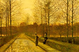 Az Aranyfényben, 1883 alkotó: John Atkinson Grimshaw