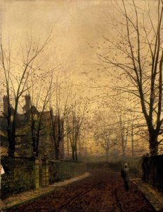 J.A.Grimshaw, Az ősz aranya / Gemälde, 1882 alkotó: John Atkinson Grimshaw