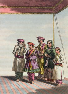 A Kuharwát táncoló lány az „A Mahratta táborból”, 1813 (színes metszet) alkotó: John Augustus Atkinson