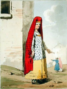 Egy kereskedő felesége, a művész által metszett, 1804-ben megjelent (lásd még: 169211) alkotó: John Augustus Atkinson