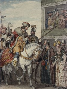 János herceg (1167-1216) és Izsák, a zsidó az Ashby-i fegyverfolyosón