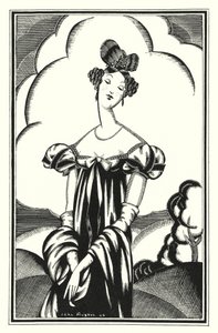 Illusztráció a Don Juanhoz, Lord Byron: Aurora Raby, egy fiatal sztár (litho) alkotó: John Austen