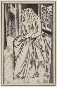 Illusztráció a Moll Flanders számára, Daniel Defoe (litho) alkotó: John Austen
