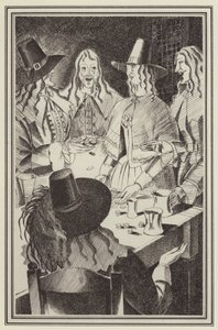 Illusztráció a Moll Flanders számára, Daniel Defoe (litho) alkotó: John Austen