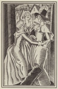 Illusztráció a Moll Flanders számára, Daniel Defoe (litho) alkotó: John Austen